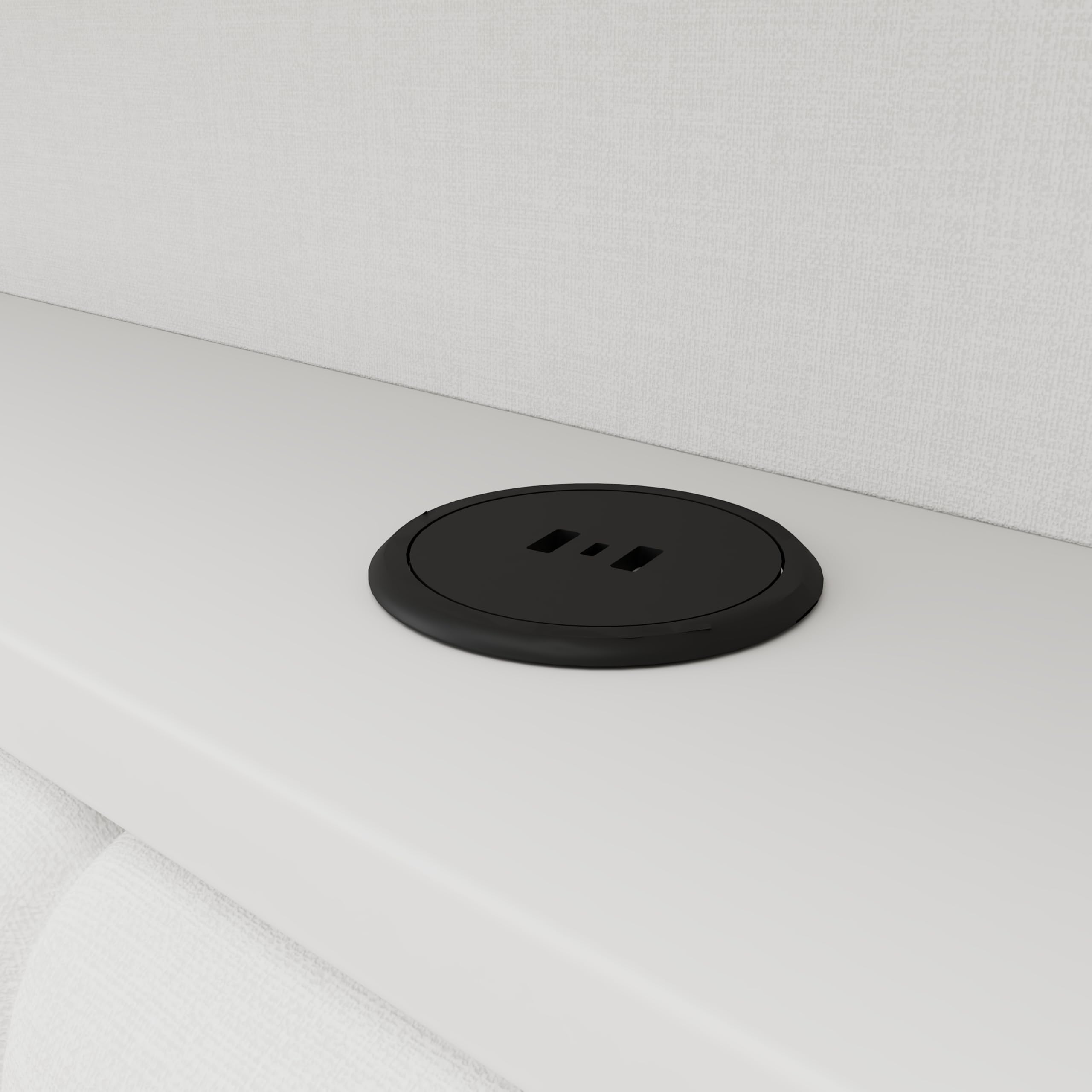Moimhear Divano letto imbottito con porta USB e striscia luminosa a LED, con scarpiera e due cassetti, 90 x 200 cm (bianco)