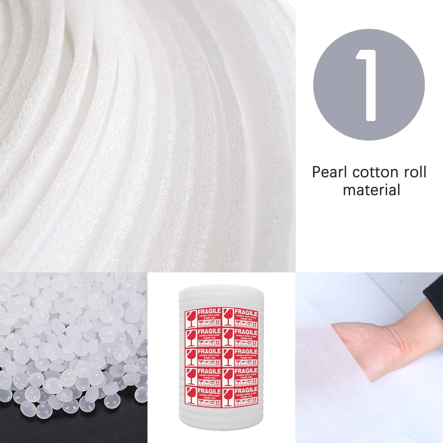 YIFEY 12''×600'' Cushioning Foam with 10 Fragile Labels, 1/16" Thickness Waterproof Foam, Supplies for Moving,Shipping &Packing : Office Products