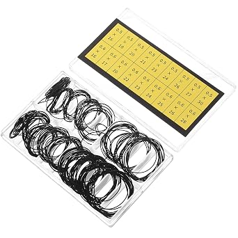 210 Pcs O Ring Watch Gasket Rubber Seals, Flexible Watch Gaskets O-Rings, wWatch Back Cover Sealing Rings, forWatch Repair Tool Kit, Watchmakers Tools AccessoriesBlack