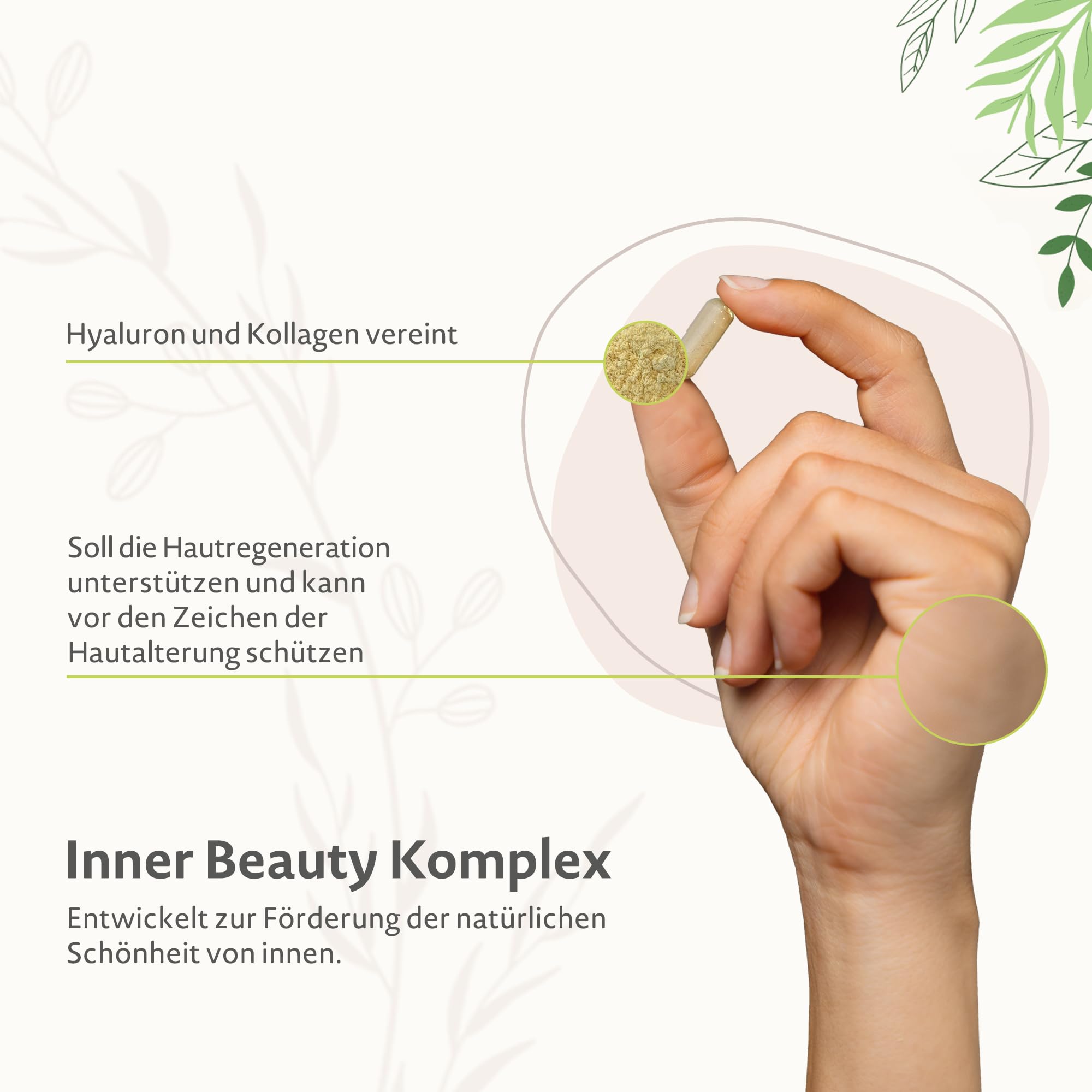 Cellavita – Inner Beauty mit Kollagen & Hyaluron Komplex – Nahrungsergänzungsmittel Collagen 180 Kapseln – Unterstützung von Hautelastizität & Feuchtigkeitsversorgung für Haut, Haare & Nägel