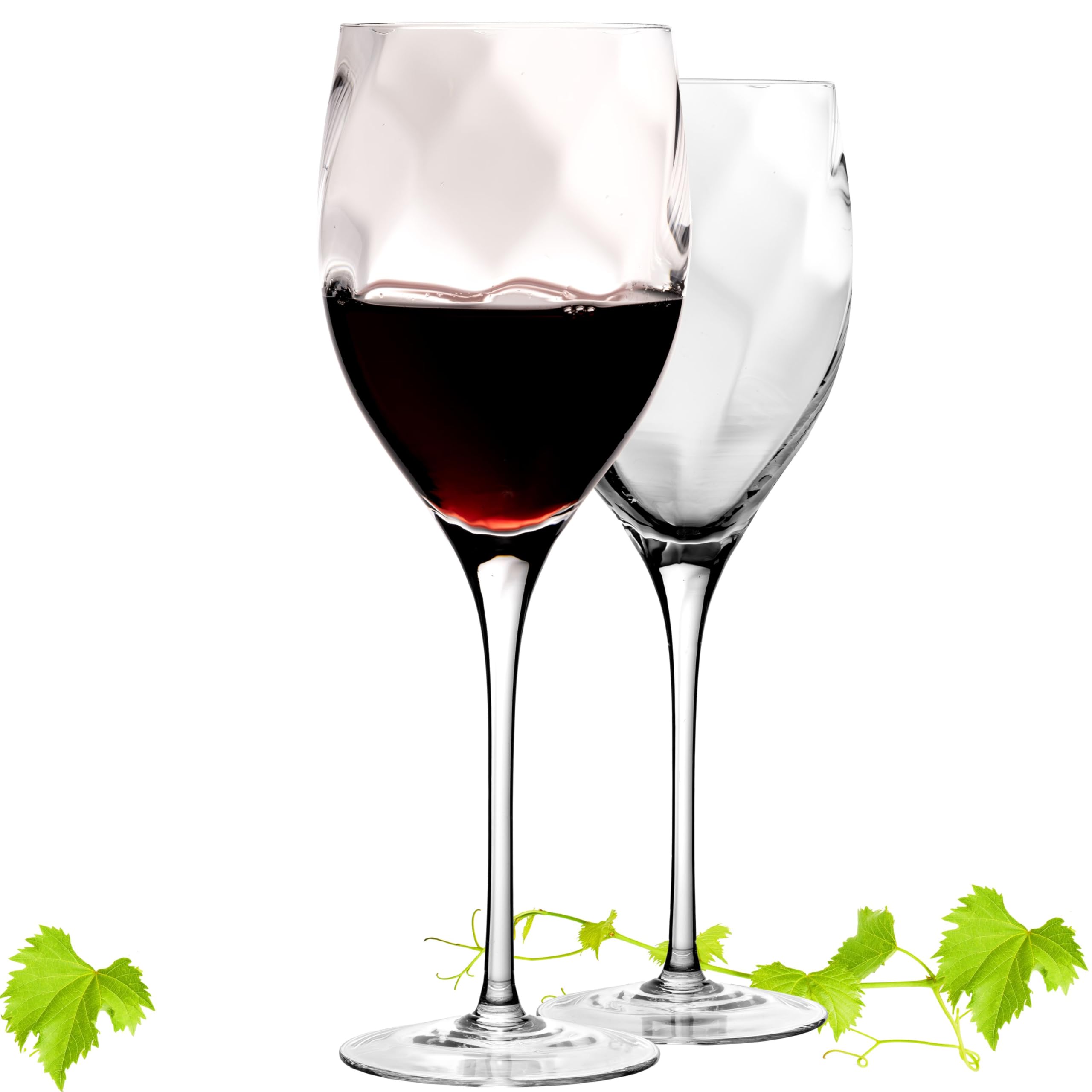 Imperial - Copas de vino tinto (350 ml, 2 piezas, hechas a mano)
