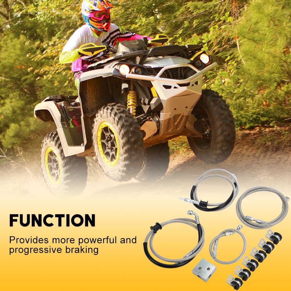 motoparty Front Brake Hose Line - for Can-Am Outlander 450 570 650 800 850 1000R 2012-2023 Replace for 705601519