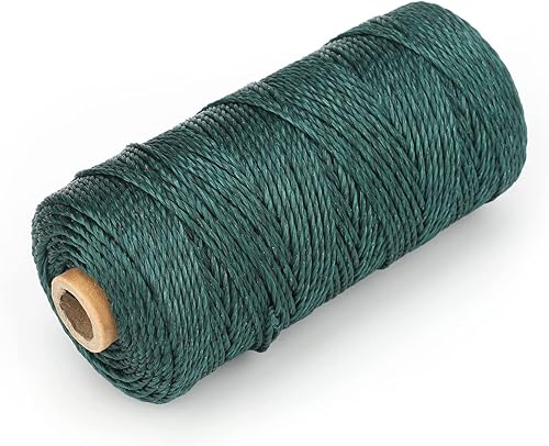 Miniatura 9 de jijAcraft Cuerda de nailon blanco de 426 pies, 36 líneas de nailon trenzado de masón, cuerda de línea de ladrillo 100% nailon, línea de construcción