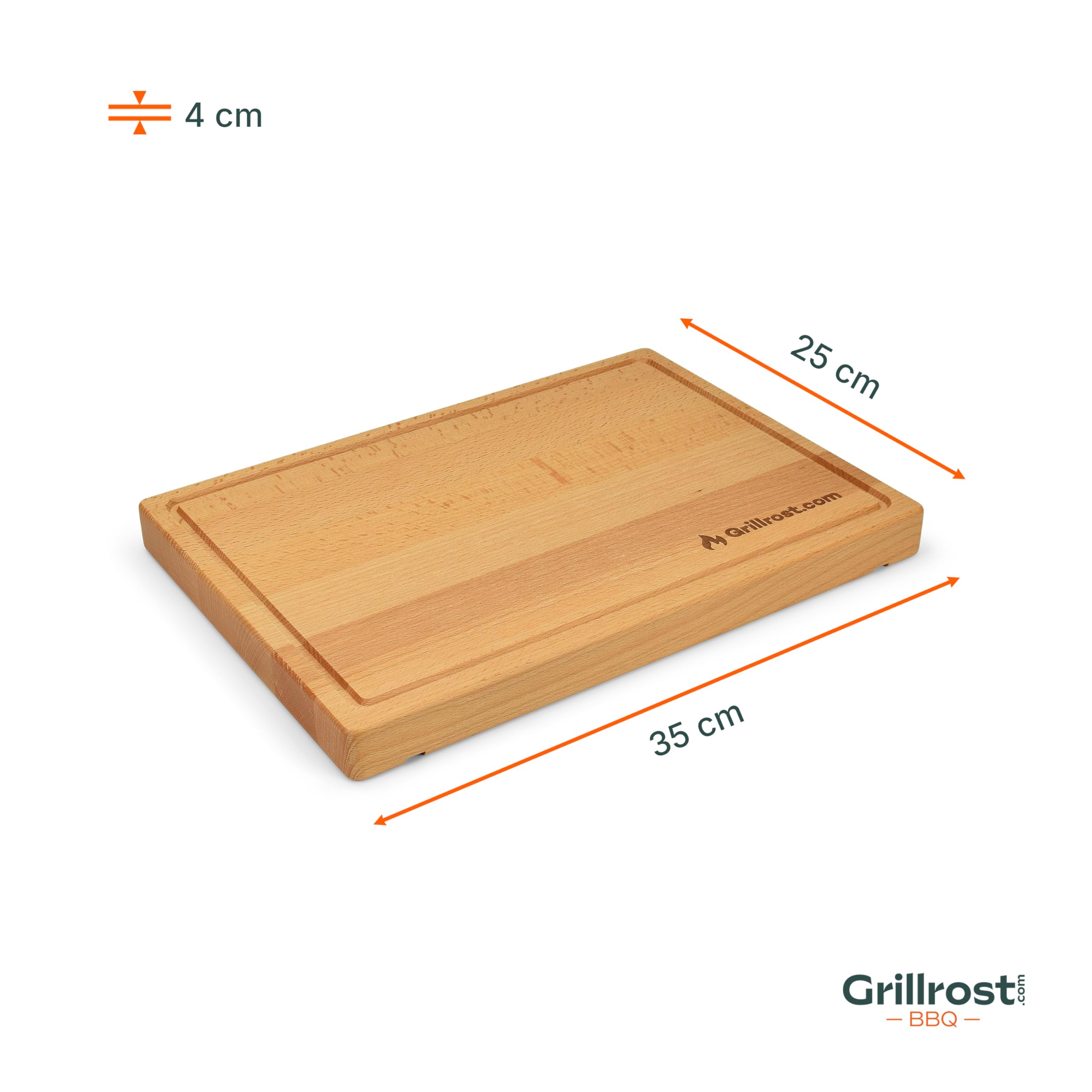Planche à découper en hêtre 40mm pour Support de Planche en Bois