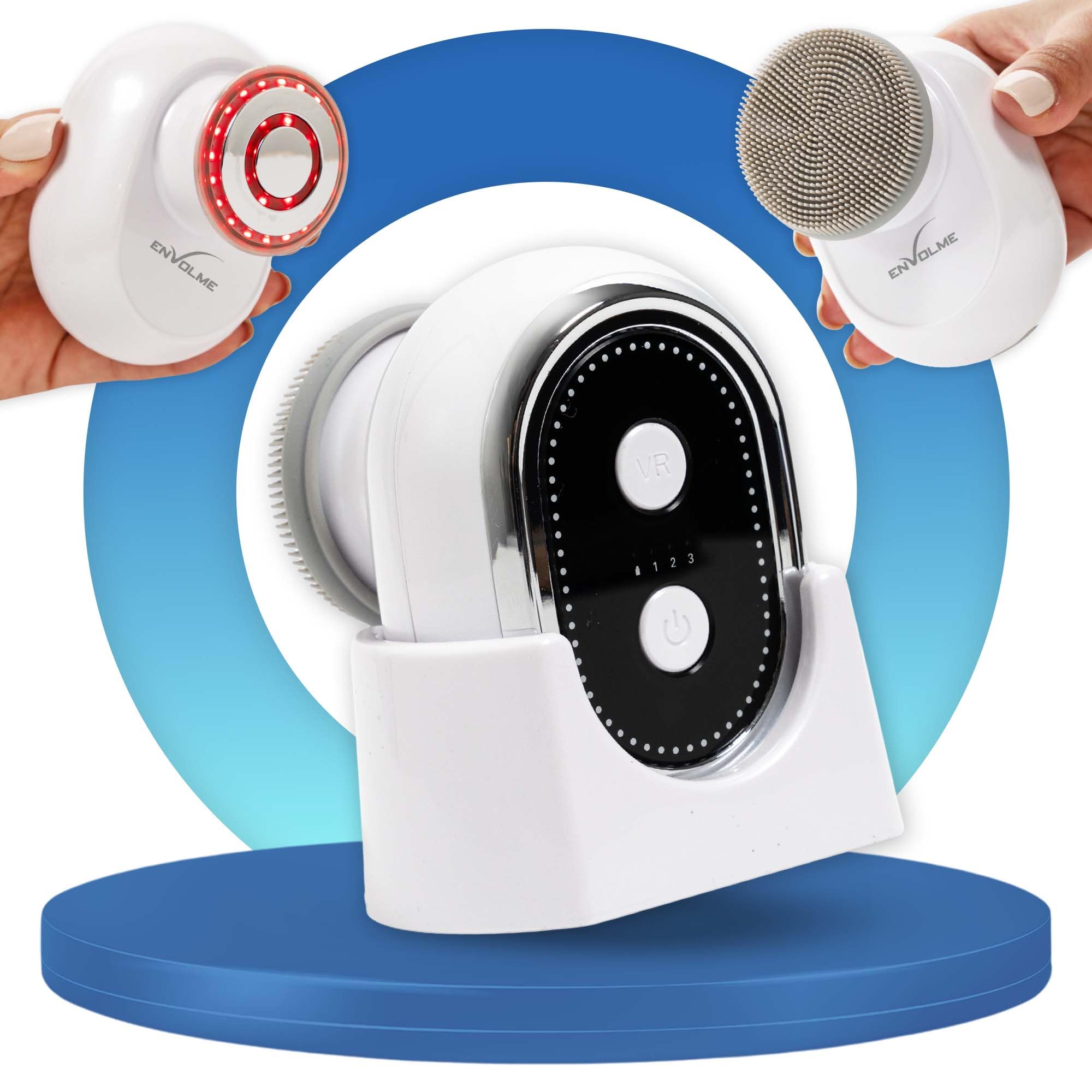 ENVOLME - Skin Radiofrequenza Viso - Massaggiatore per Viso - Massaggiatore Viso Lifting - Collagene viso - Ultrasuoni Viso - Beauty Tool - Luce Rossa -