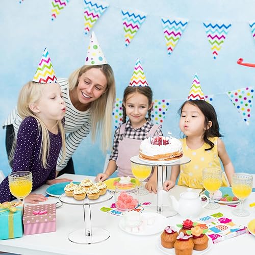 Miniatura 7 de Soporte acrílico para tartas, soportes redondos para mesa de postre, soporte transparente para cupcakes para fiesta de cumpleaños, soporte elevador