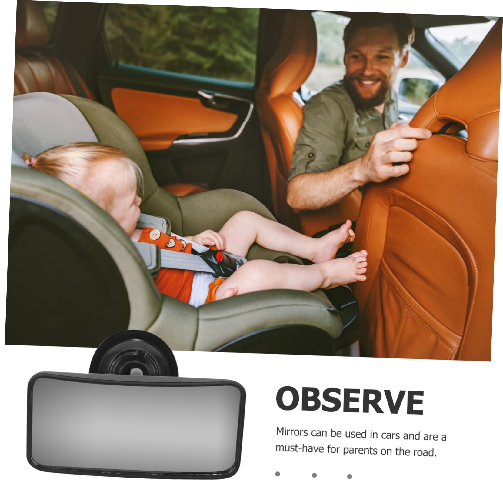 GRIRIW Car Rearview Mirror Suction Cup Baby Mirror for Boys and Girls Easy Install Auto Interior Rearview Mirr