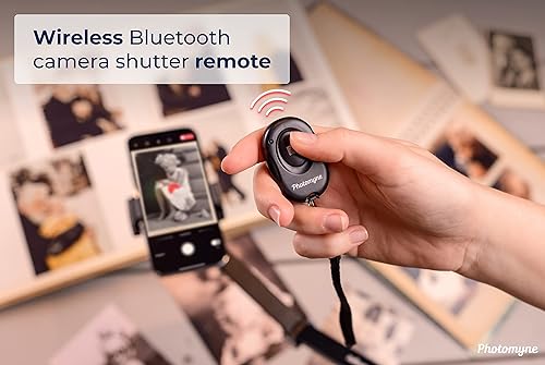 Miniatura 6 de Photomyne Obturador inalámbrico para cámara con conexión Bluetooth para teléfonos inteligentes iOS y Android, incluye correa de muñeca (paquete de 2)