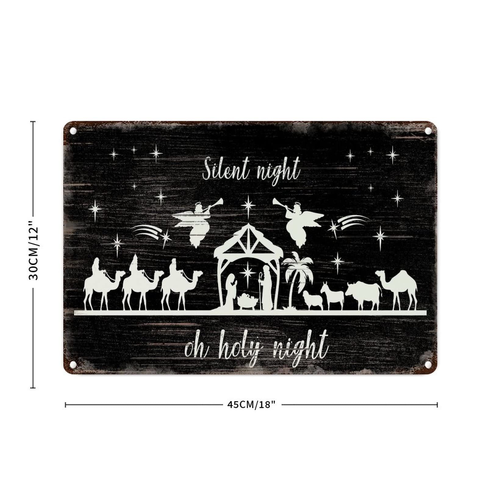 Plaque en métal True Story vintage noire 30x45 cm pour déco murale