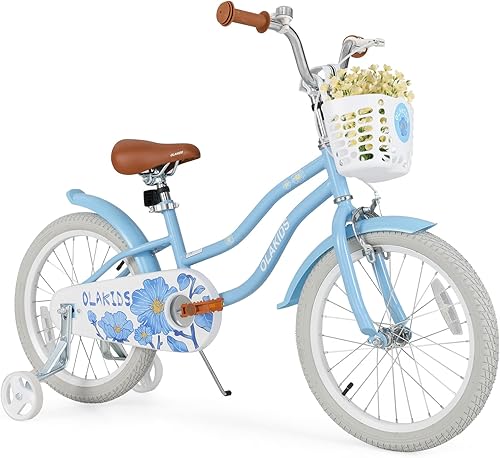 Miniatura 15 de Olakids Bicicleta para Niños, 12 14 16 18 Pulgadas Bicicleta para Niños Pequeños con Ruedas de Entrenamiento Cesta Campana de Seguridad Asiento