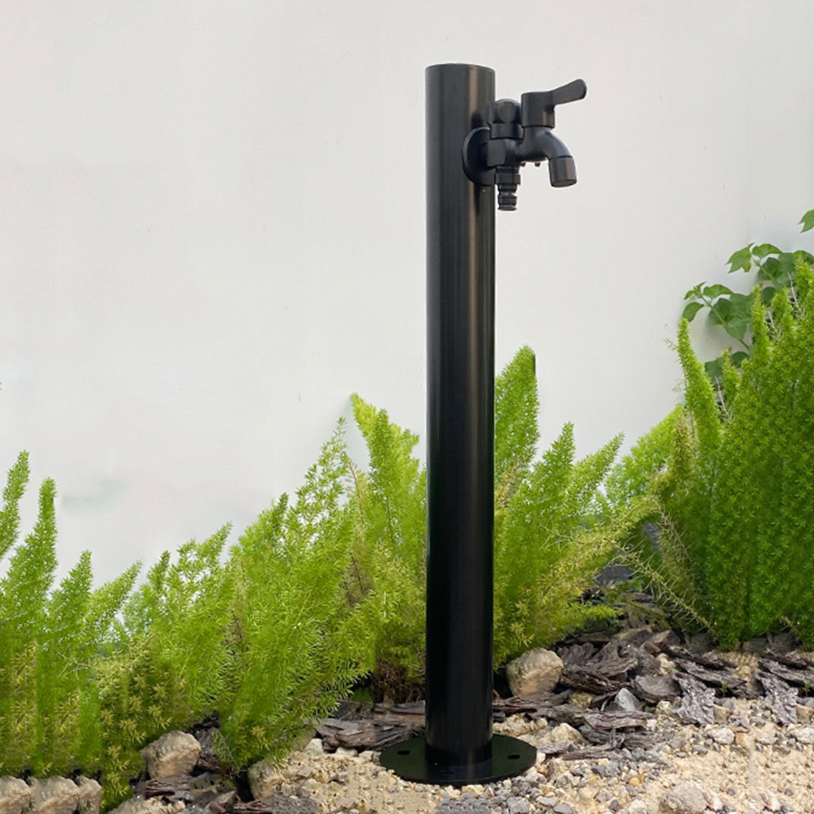 Columna vertical de agua de jardín de acero inoxidable 304, soporte de manguera independiente con llave de bloqueo, dispensador de agua anticongelante para exteriores, fuente de hidrante