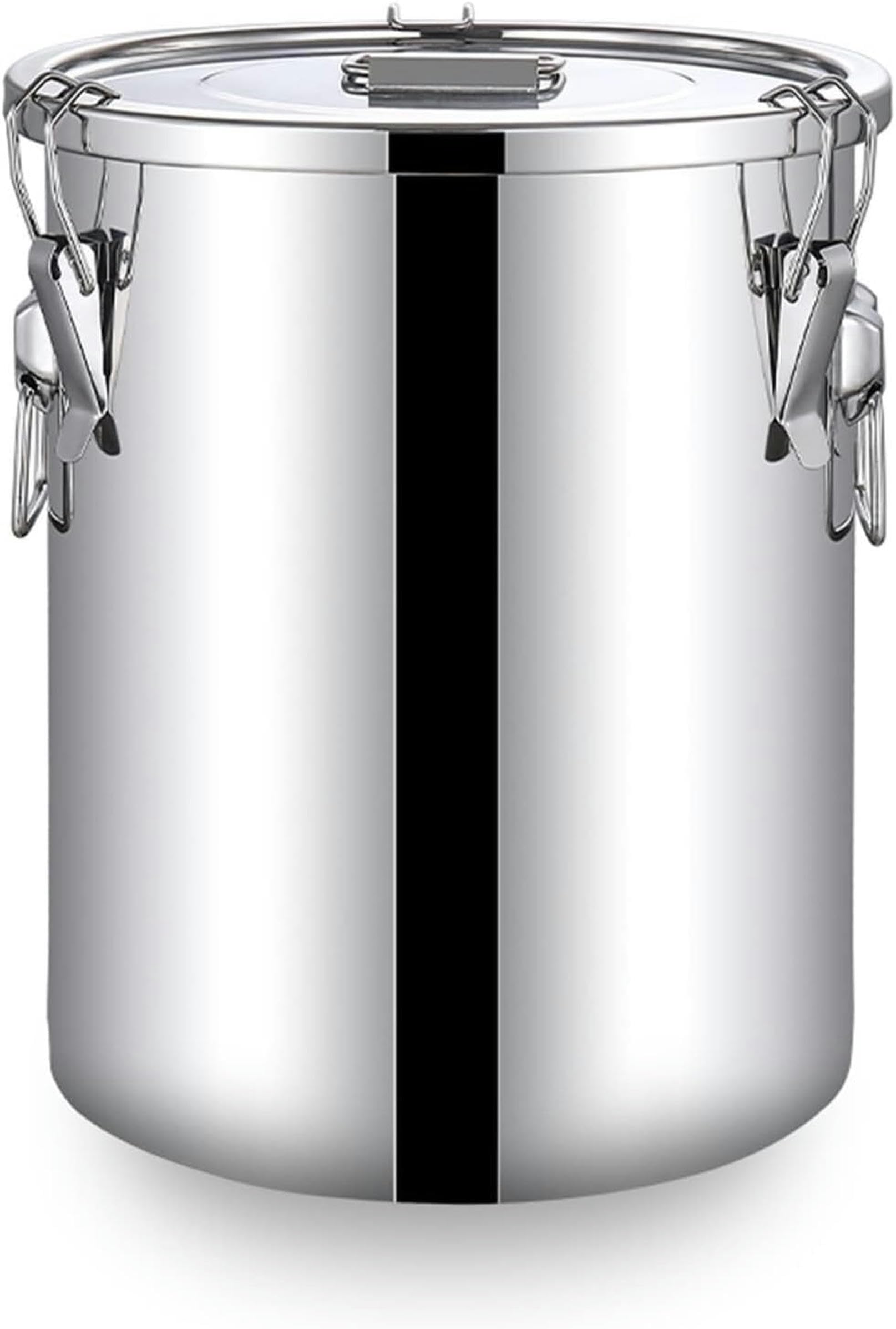 JYBNBBE Airtight Canister Stainless Steel Storage Container with Silicone Sealed Lid for Flour, Milk, Kitchen Organization (28L)
