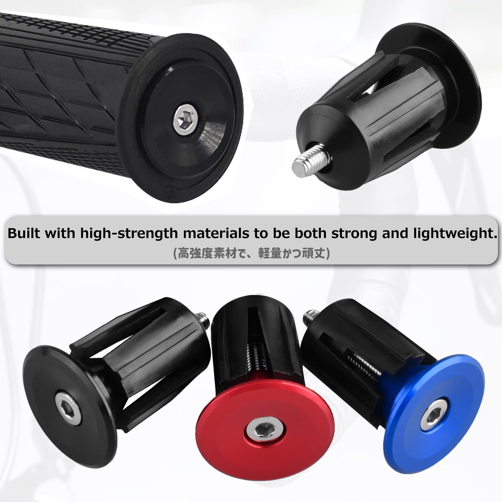 Azarxis Tapones de Extremo de Barra de Bicicleta Tapa de Manillar de Bicicleta de Aluminio para la Mayoría de Bicicletas de Carretera Bicicleta de Montaña BMX MTB Fixie (Azul - 23,3 mm - 2 pcs)