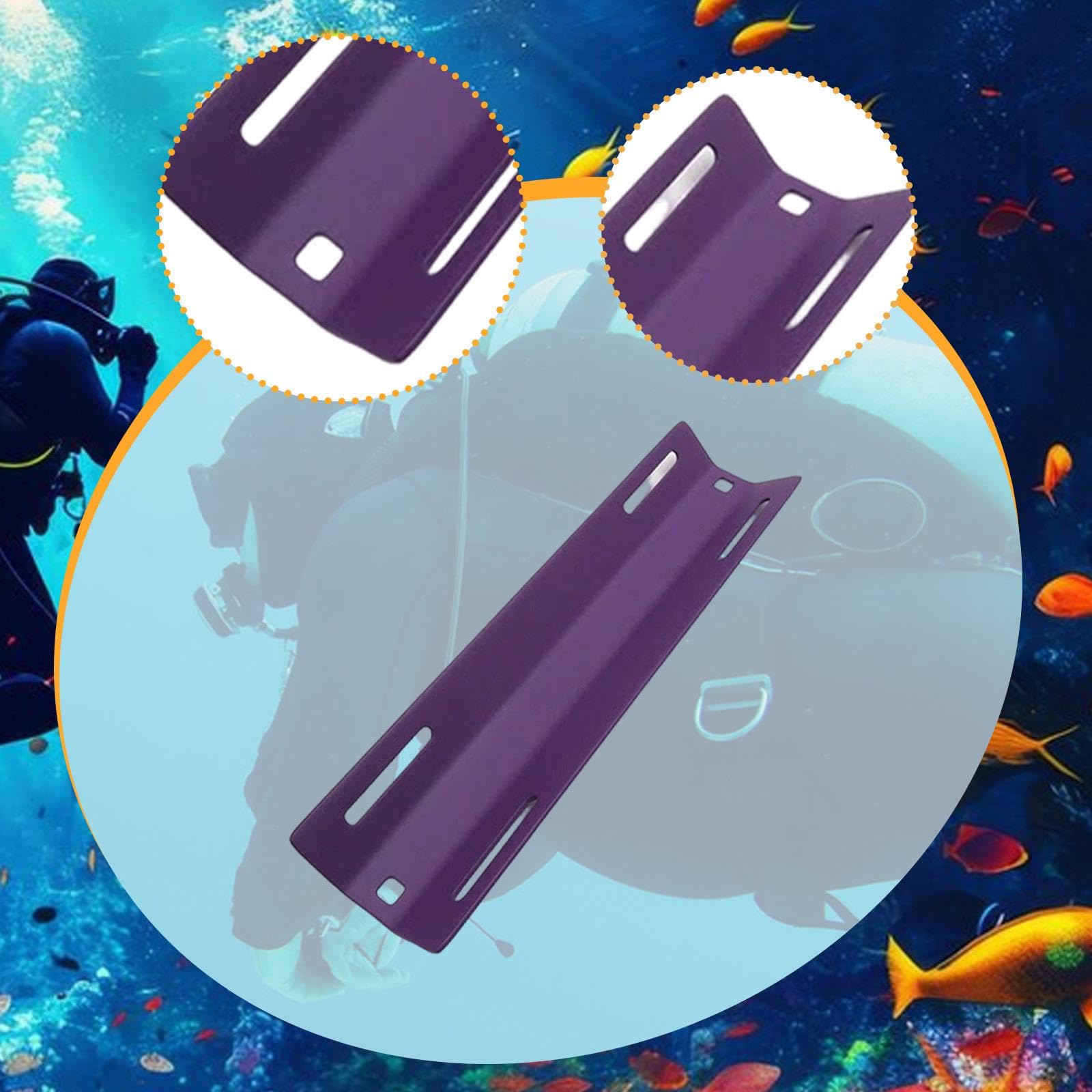 Scuba Diving Single Tank Adapter Adaptateur de pour Bouteille de Plongée Harnais Matériel en Fibre de Carbone Fixation Facile Adaptée à la