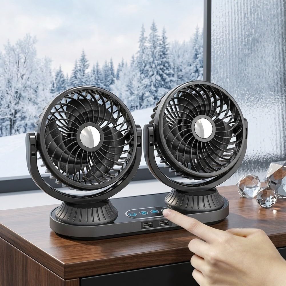 Ventilador Coche Silencioso 3 Velocidades Aire Frío
