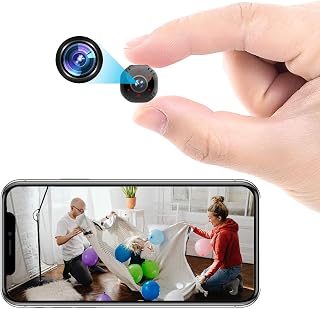 Mini WiFi Spy Camera Wireless Hidden Small Nanny Cam Home Security Surveillance Indoor Cam with Phone APP Control Night Vision Motion Detection