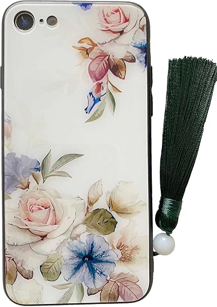 Amazon Co Jp Kolo 白花 映衬 花柄 Iphone ケース Iphoneケース Iphone7ケース Iphone8ケース スマホケース ガラス 強化ガラス 背面ガラス Iphone7 Iphone8 家電 カメラ