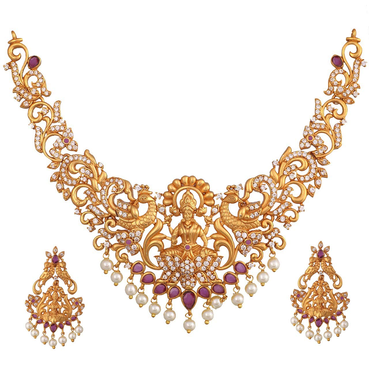 TARINIKA Antique Gold Plated Tanvi Short Necklace Set with Lakshmi Idol Design - Jewelry Set for Women Perfect for Ethnic occasions | Traditional Jewellery For Women | 1 Year Warranty* (B08MSDQYTF) Amazon Price History, Amazon Price Tracker