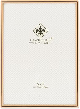 Lawrence Frames 5" W x 7" H Simply Gold Metal Picture Frame 670057