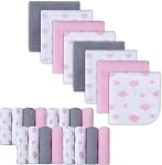 softan Baby Washcloths, 24Pack Baby Wash Cloths Extra Soft & Ultra Absorbent, Baby Towels and Washcloths Face Towel Unisex for Boys Girls Face & Body (Elephant)