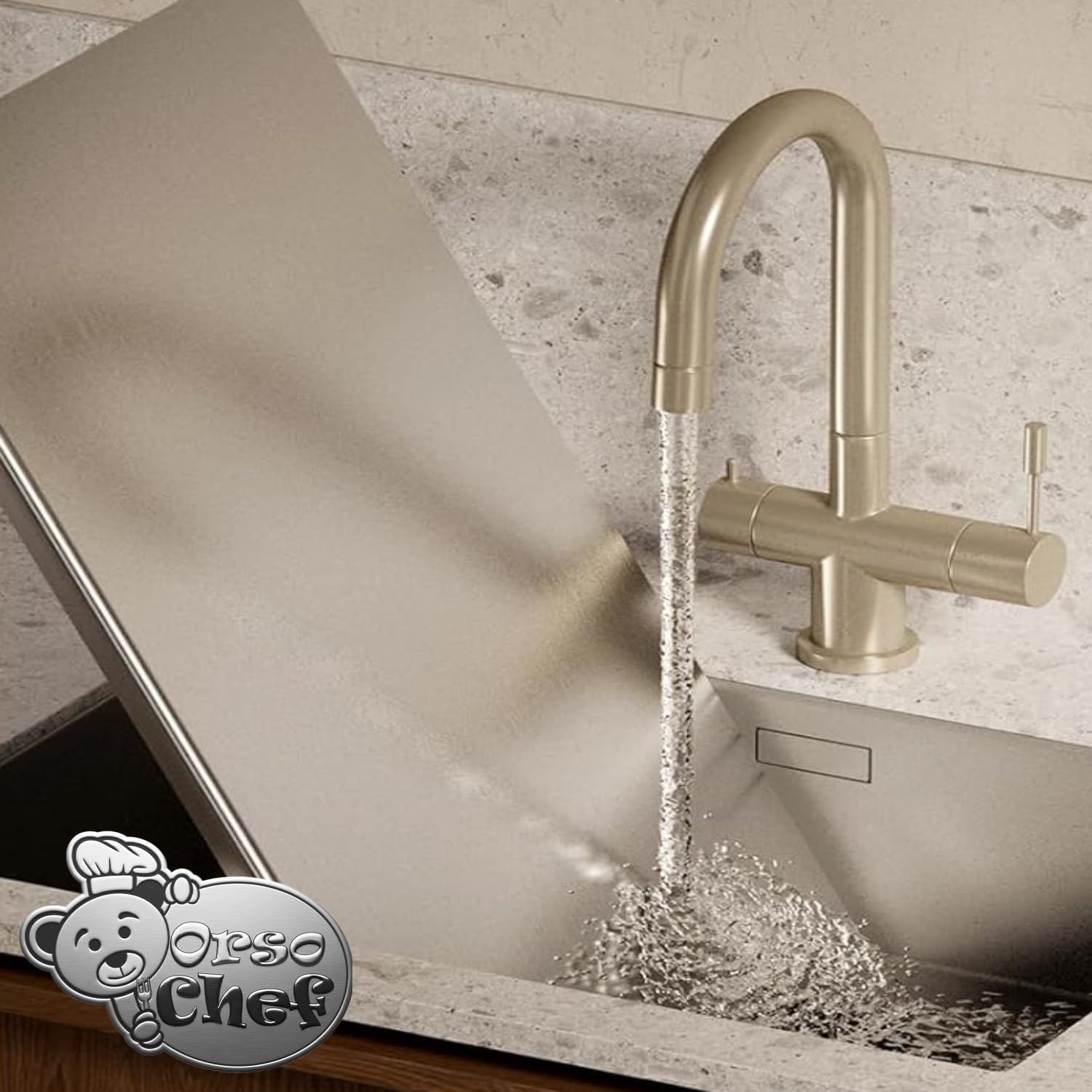 Spianatoia per impastare in Acciaio Inox 100 x 50 – Piano da Lavoro Professionale per Cucina, Pizzeria e Ristorante – Tagliere Pane, Pizza, Focaccia e Pasta – SET con tappetino antiscivolo e spatola
