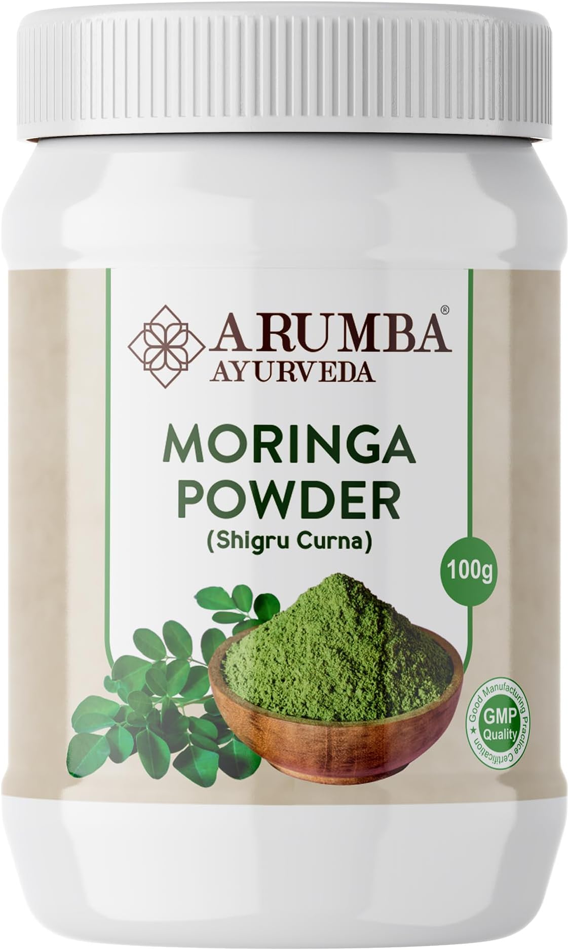 Pure Moringa Leaf Powder 100 gram for Weight Loss, Drumstick Leaf Powder, Shigru Churna, Murungai Leaf Powder