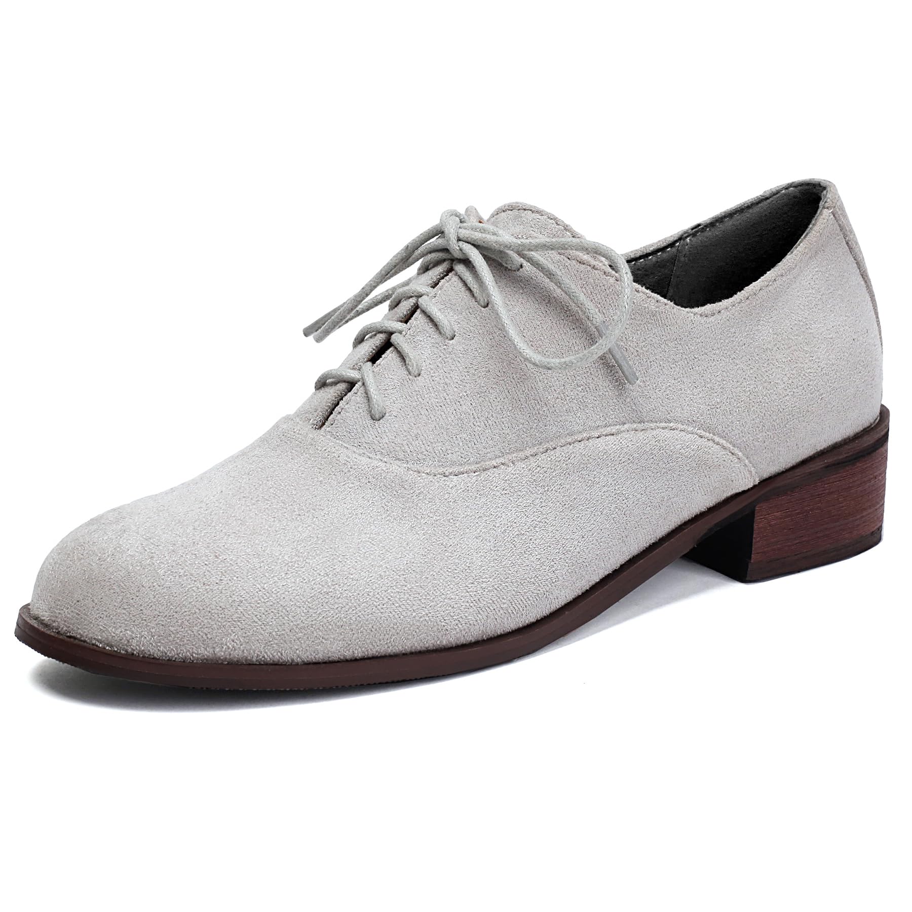 Gicoiz Brogue Oxford Derby Femme Bout Rond Lacets Travail Pumps