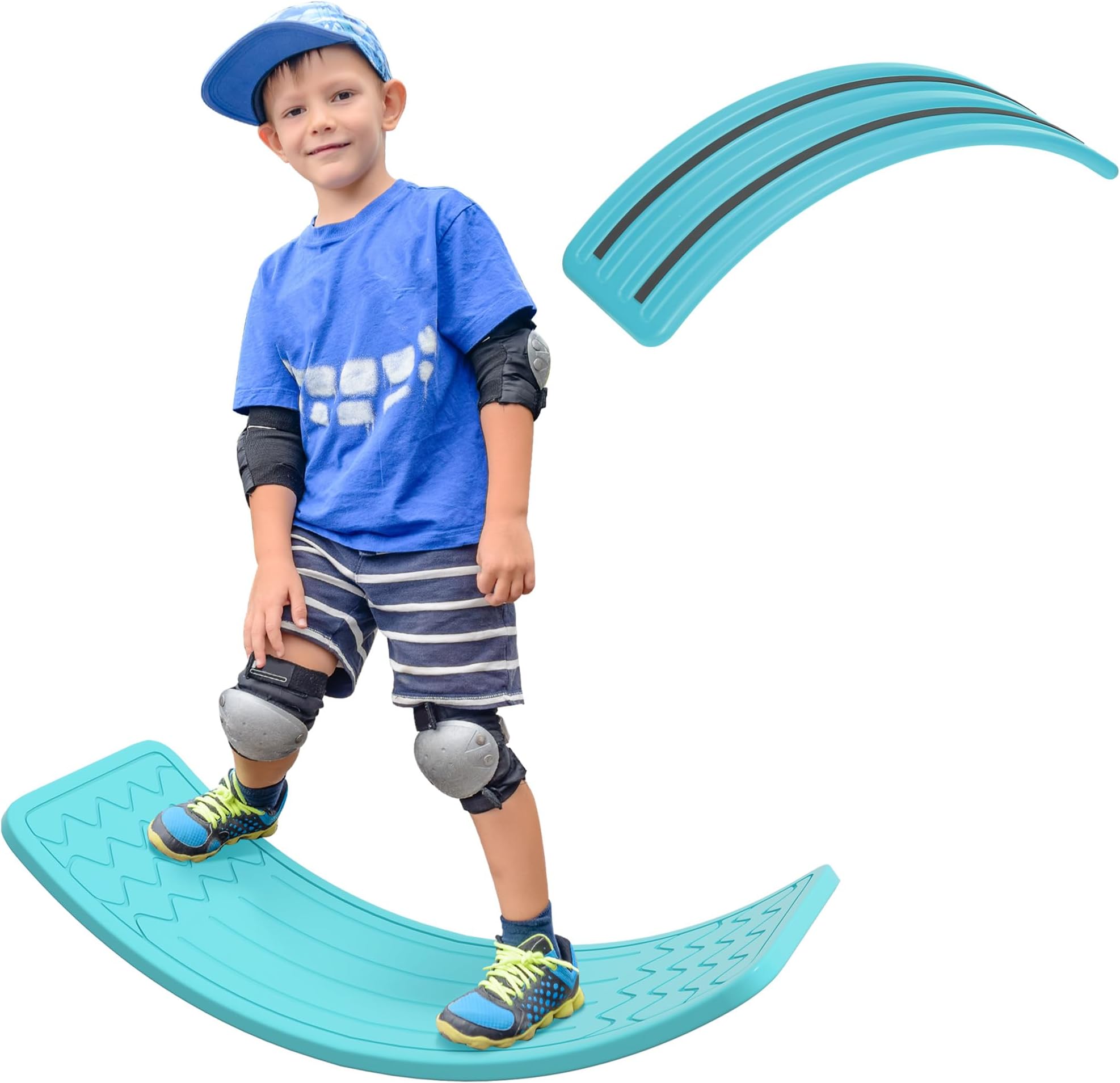 ZONEKIZ Balance Board Kids Wobble Board, Sensory Training Rocking Toy for Children, Nursery Toy, for Ages 3-6 Years, 82 x 27.5 x 19.5cm