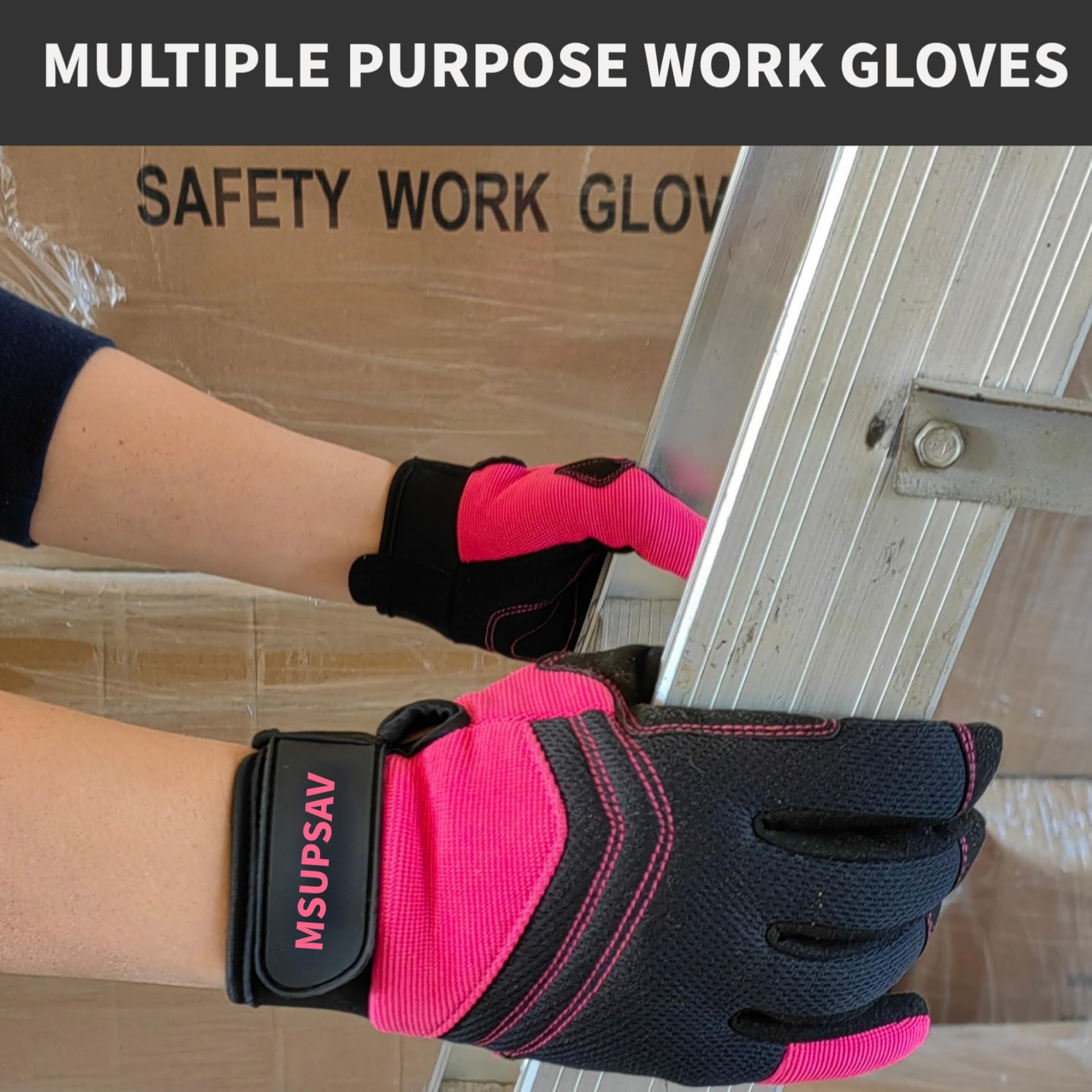 2 paia di guanti da lavoro multiuso, guanti da giardino da donna, guanti da giardinaggio, guanti da giardino, guanti da meccanici, regali per donne, 2 paia per confezione, guanti da lavoro