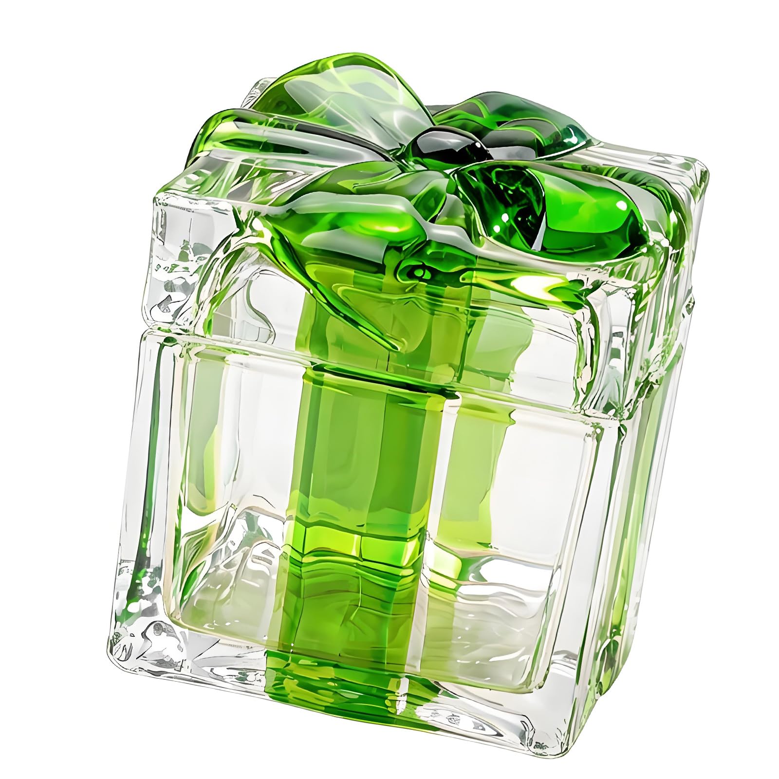 ZBIianxer Glass Trinket Storage Box with Lid Bowknot Candy Desk Decorative Container Wedding Jewelry Rings Earring Container Jewelry Candy with Lid Rings Earring Trinket Storage Decorative Jar