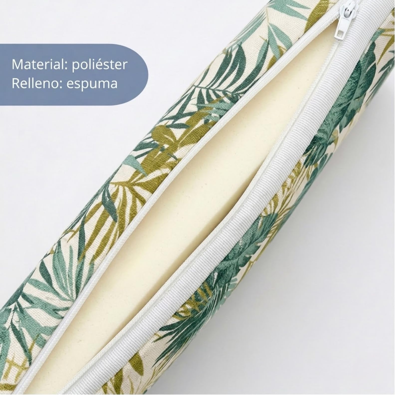 PIND Cojín para Tumbona Exterior 120x50x3,5cm - para Hamaca y Tumbonas de Resina o Madera, Funda Lavable y Antideslizante, Ideal para Jardín, Balcón y Playa, Máximo Confort Relax (2, Hojas 2)