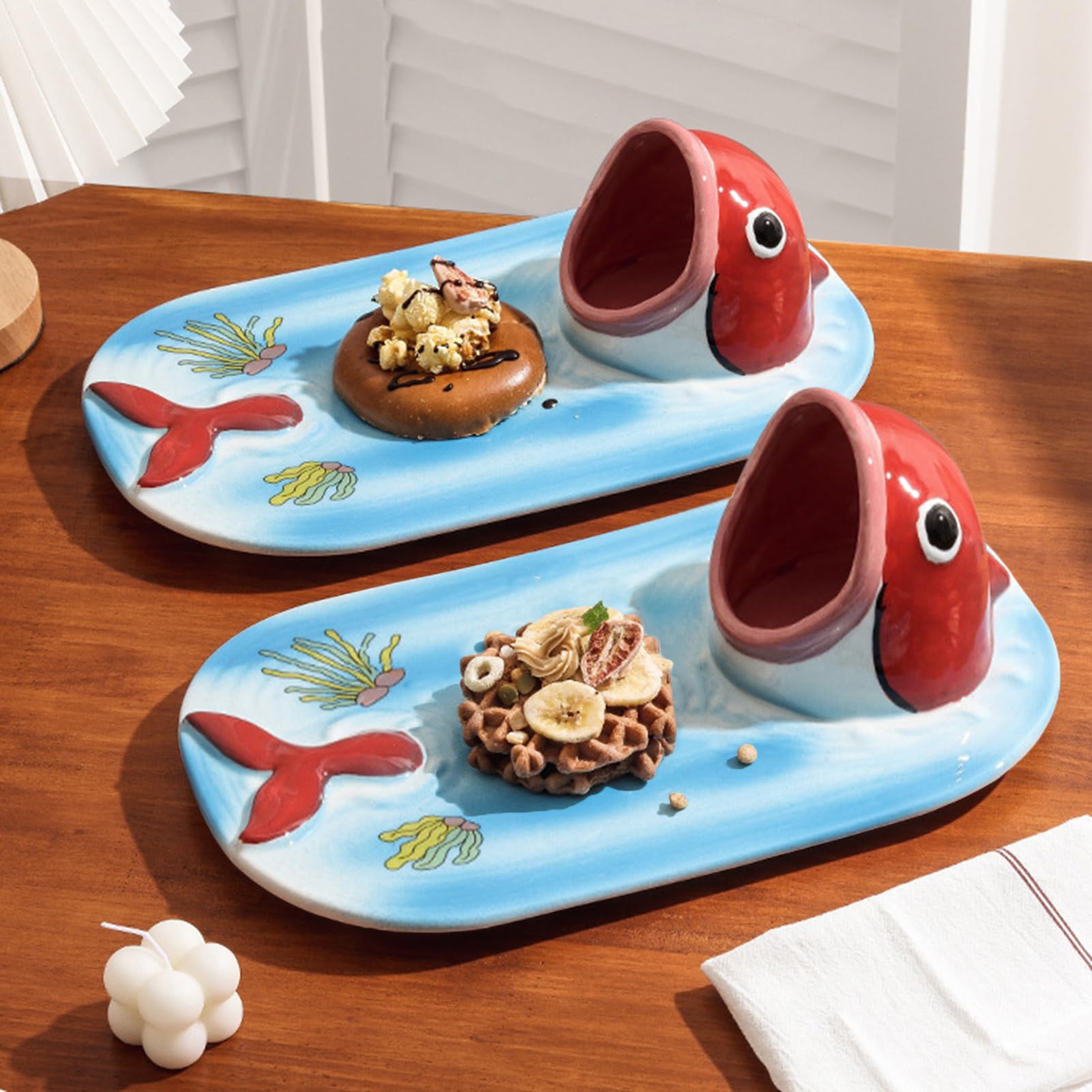 Set De Service À Sushi Assiettes à Sushi à Motif Carpe