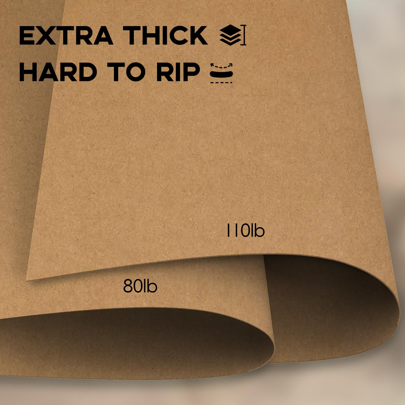 Snapklik.com : Heavy Weight 110lb Cardstock Brown Printer Paper
