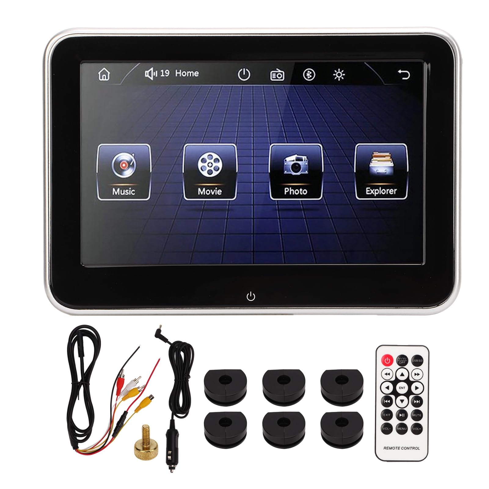 8in IPS Pantalla Táctil Coche Reposacabezas Monitores MP5 Reproductor Asiento Trasero Entretenimiento Sistema DC 12V