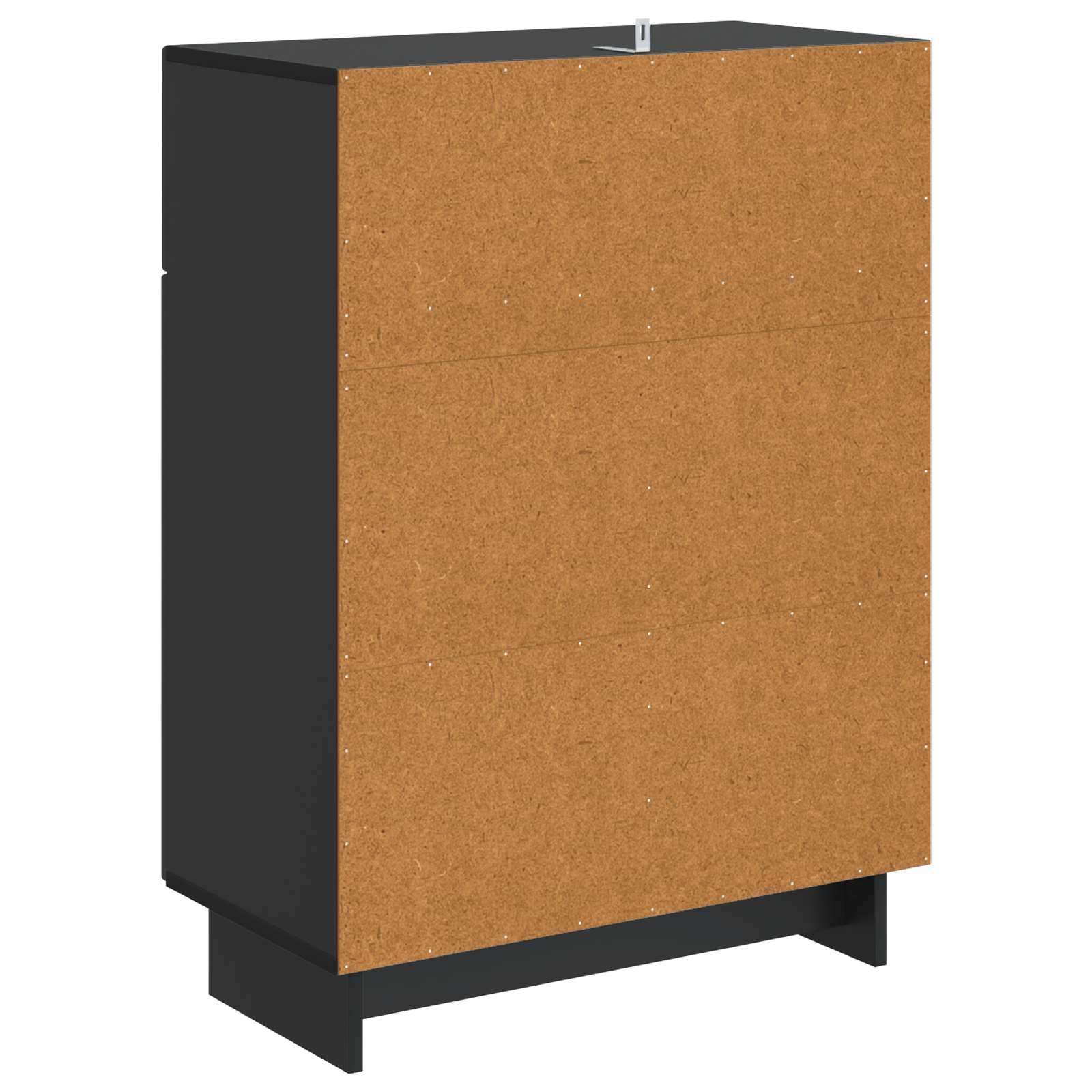 Madera de Ingeniería Resistente Aparador Vintage con Almacenamiento Negro | Aparador Negro 66 x 34,5 x 90 cm Madera de Ingeniería con Cajón, Estantes y Puertas, Armario Vintage con Almacenamiento