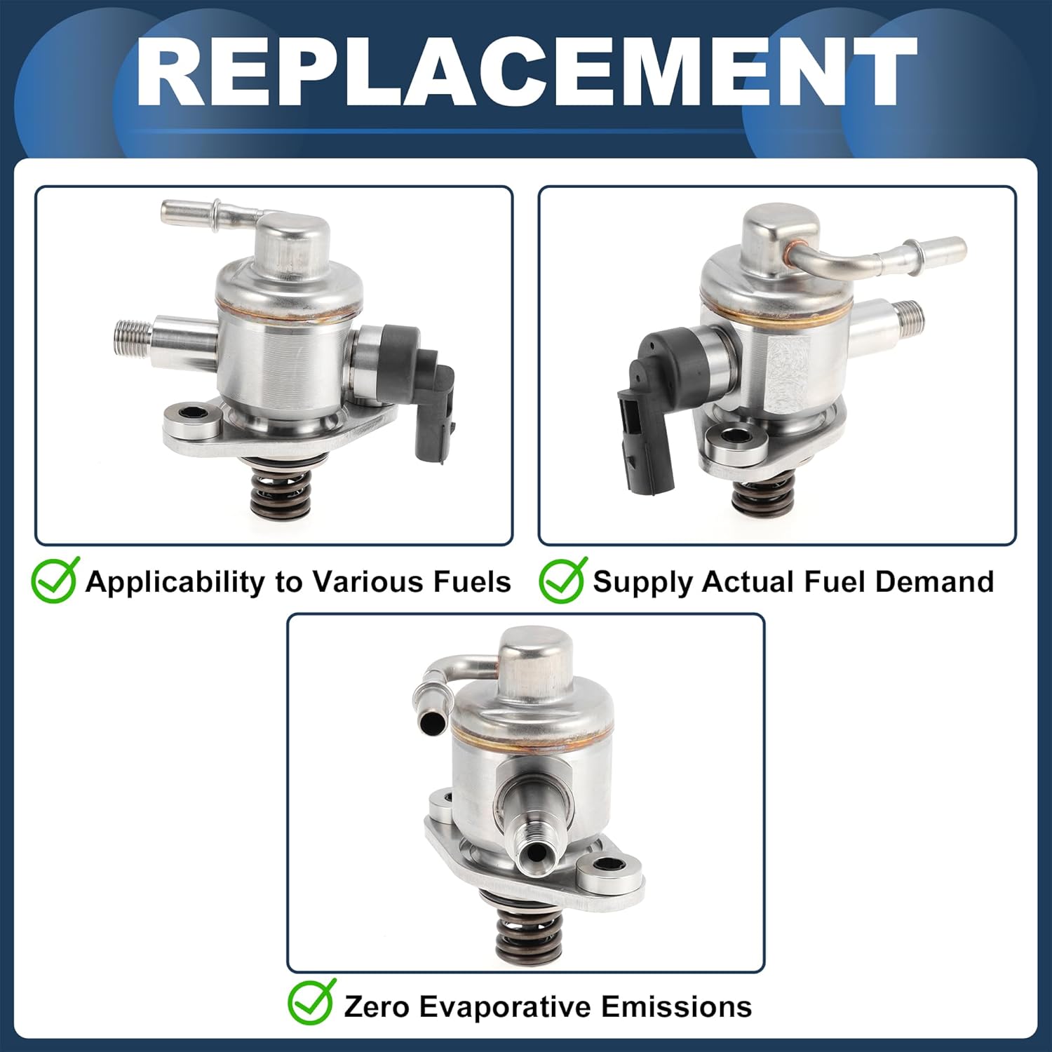 High Pressure Fuel Pump for Cadillac ATS CT6 CTS for GMC Acadia Canyon 17-19 No.12647366 Fuel Pump Assembly