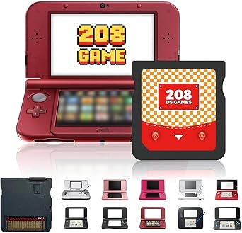 Effdrdfs DS Game 208 in 1 Super Combo Game Cartridge Contains 208 3ds Games Retro Classic Games Card Suitable for NDS, NDSi, 3DS, New, DS, 2DS, DS Lite