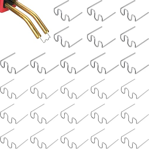 Hotop 1000 piezas de grapas calientes de plástico, varillas de soldadura, máquina de reparación, alambre de soldadura para reparación de parachoques