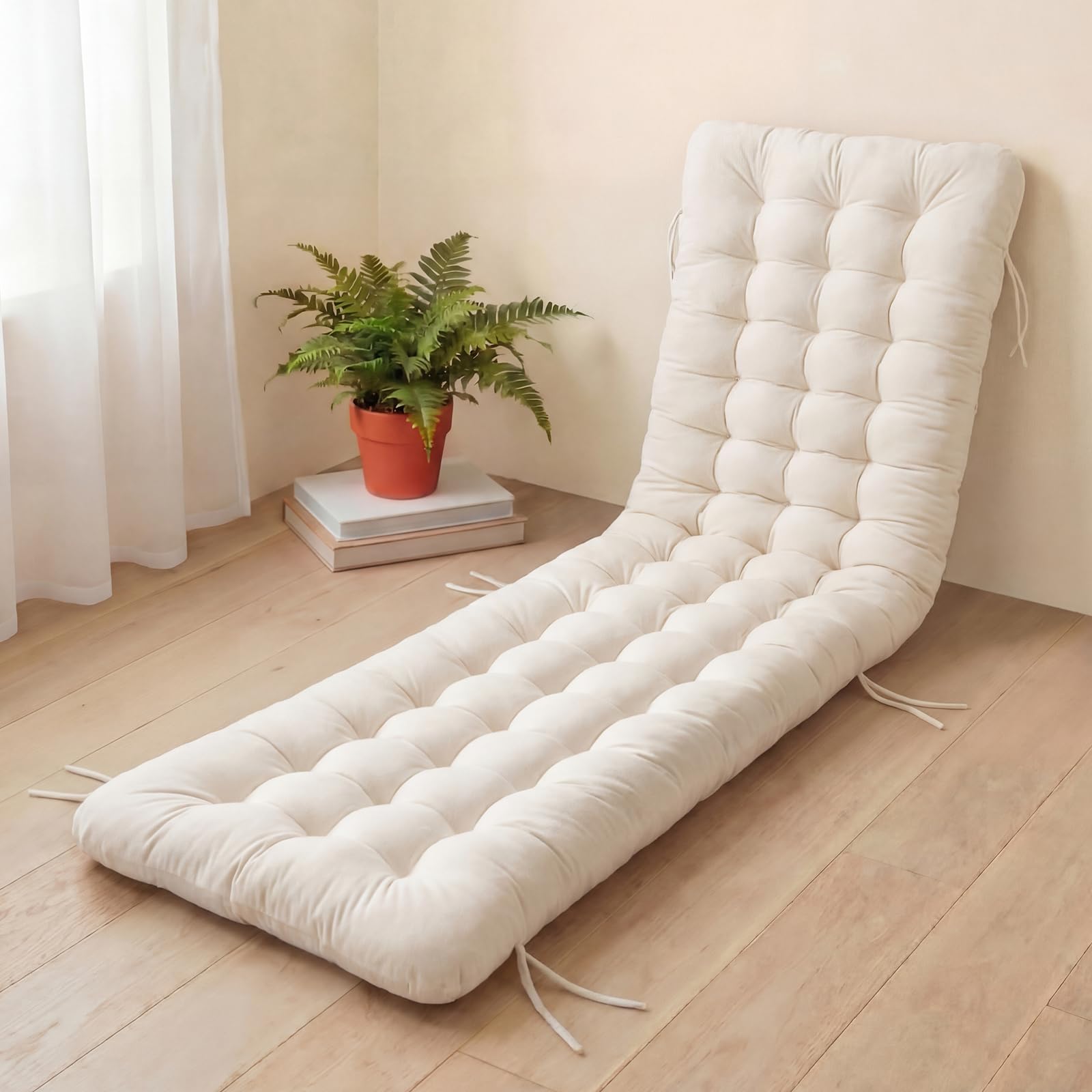 Photo 1 of Wenqik Long Floor Cushion Large Floor Cushion with Brushed Cotton 74.8 x 27.5 x 3.15 in Jumbo Lounger Pillow for Outdoor Indoor Bay Window Meditation Yoga Reading Sleeping(White)