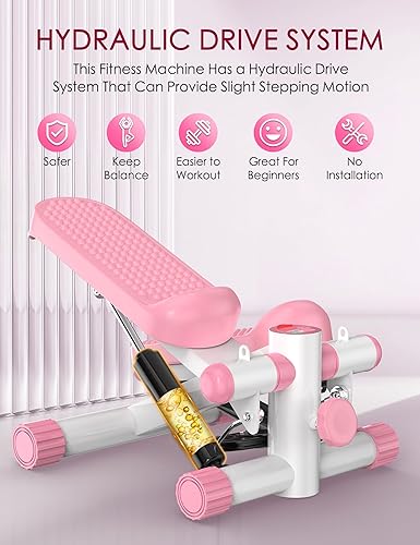 Miniatura 10 de KitGody Mini steppers para ejercicio, escalera de 330 libras de capacidad, máquina de pasos de entrenamiento para ejercicio en casa, máquina de