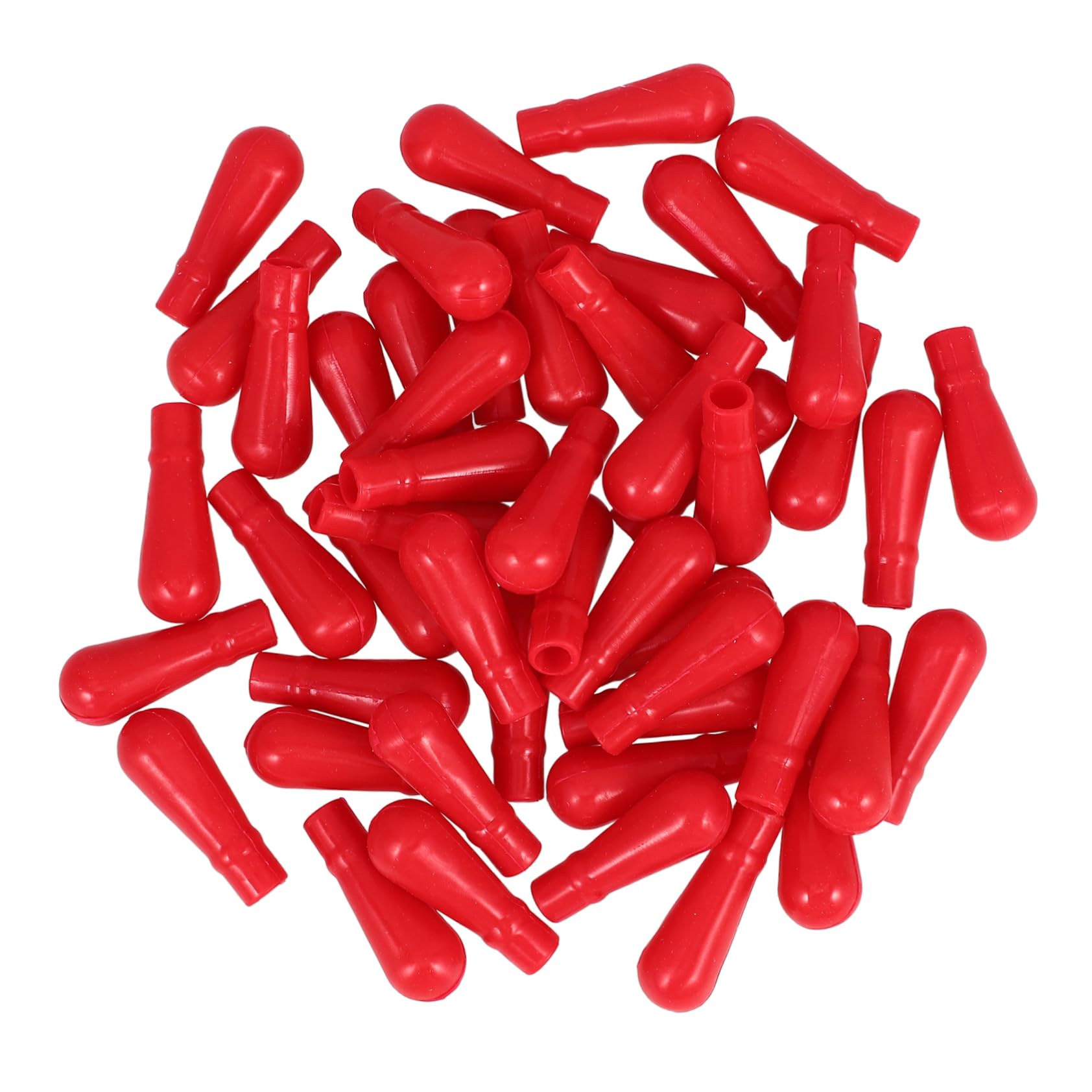 OKUMEYR 50pcs Secure Liquid Transfer Glass Dropper Tip Caps Lab Pipette Bulb Caps Easy Installation Quick Identification