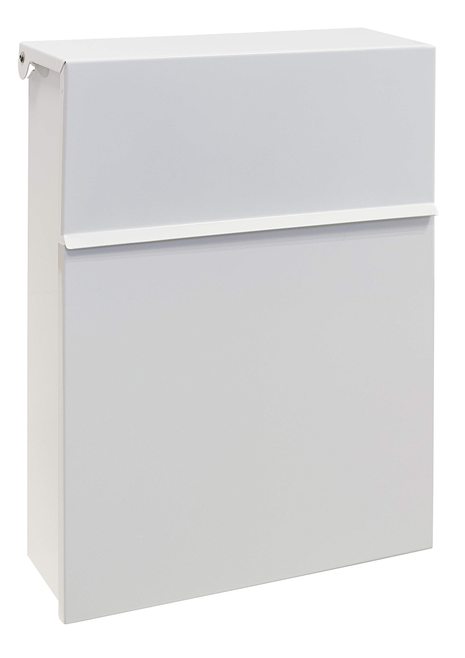 ARREGUIFigure E6701 Exterior Steel, Size Mail & Magazines, Capped Lock, Medium Wall Mailbox, Rain Resistant, Easy to Install, White, Tamaño M (DIN A4) -36 x 26.8 x 10cm