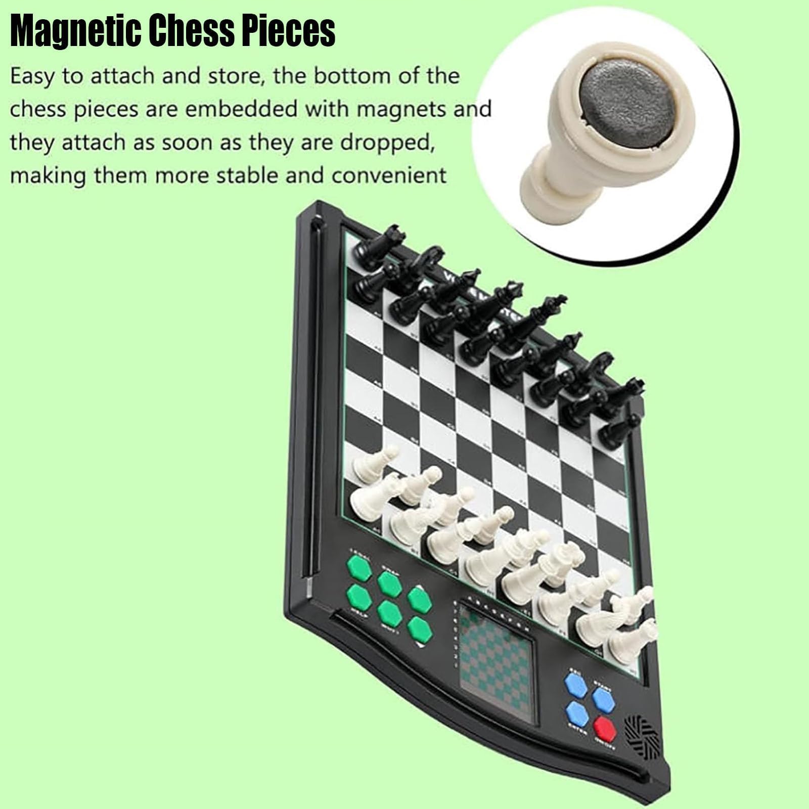 Tablero de ajedrez electrónico con pantalla inteligente, más de 30 niveles de dificultad, no requiere red para juegos familiares y de dos jugadores