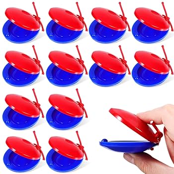Finger Castanet Hand Held Percussion Musical Instrument Ringboard For Kids Educational Toy Fraction
