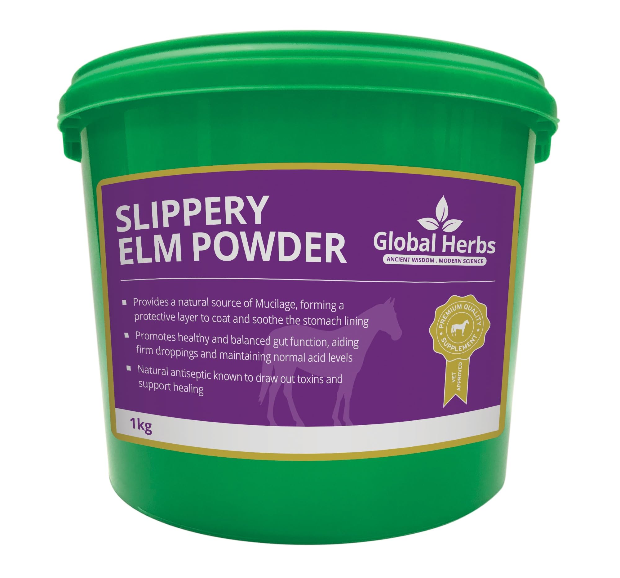 Global Herbs Slippery Elm Powder Equine Gastric & Digestive Soothing Support 1kg