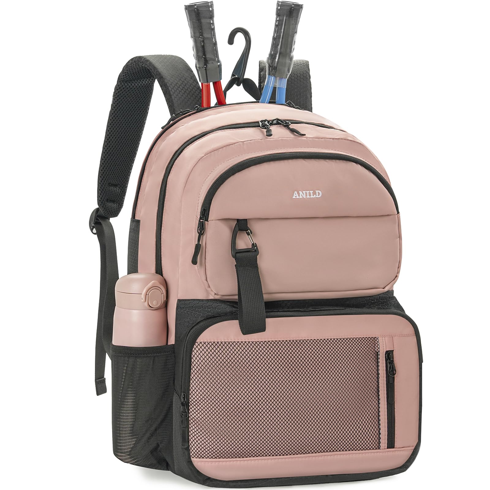 ANILD Tennis Bag Tennis Racket Backpack for 2 Rackets with Ventilated Shoe Compartment for Men & Women