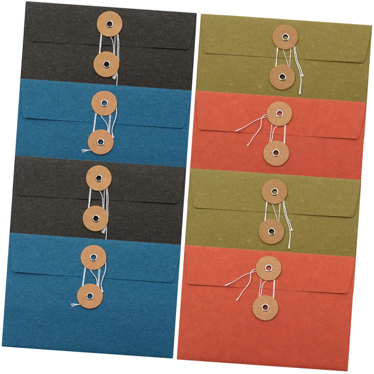TEHAUX Lot De 4 Pochettes En Papier Multifonctions Pour Courrier De Rangement Pour Dossiers D'étudiants Utilisation Bureau 8 Pièces X 4