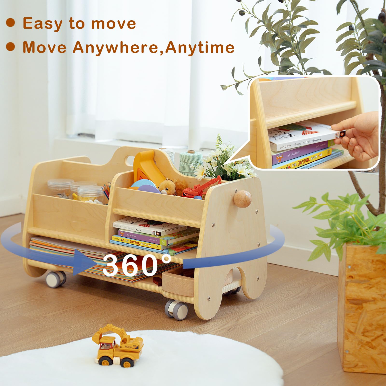 Forniture da tavolo Storage Multifunzionale Desktop Mobile Art Supply Organizer con maniglia Accessori per forniture per ufficio Portapenne Scrivania Insegnante Caddy Portatile Compensato