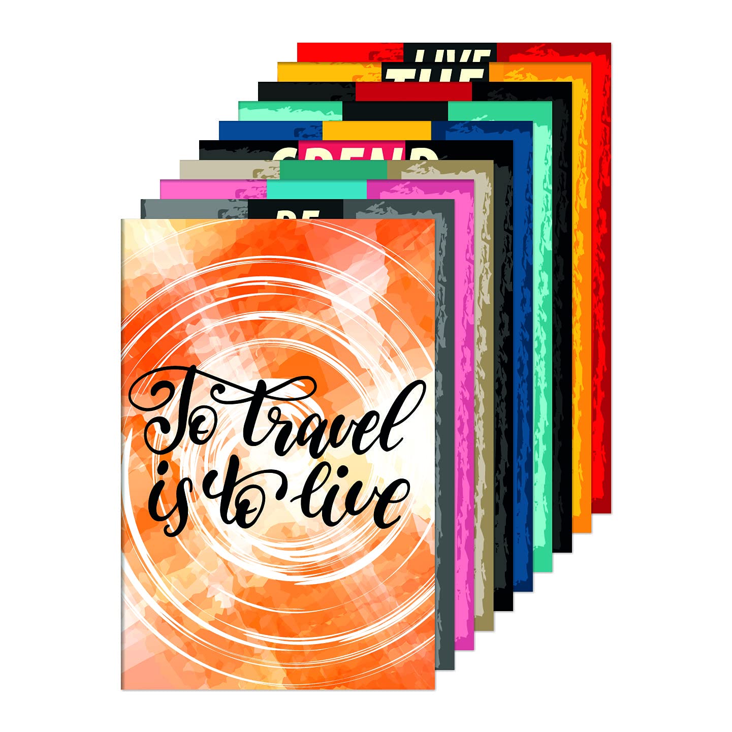 PRINTELLIGENT Quote and motivational poster set of 10 size (45 cm x 30 cm) d44