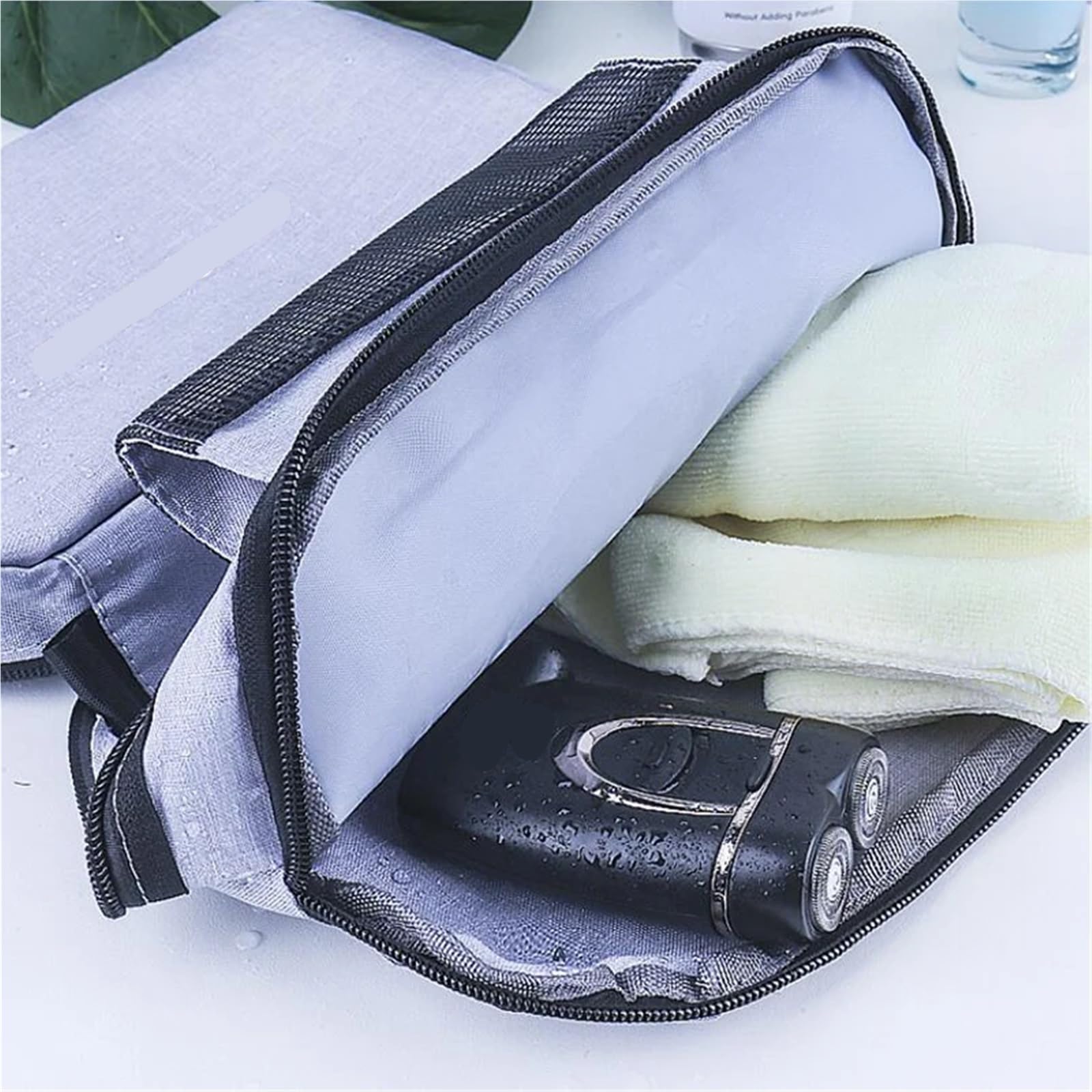 Trousse, Borsa da Toilette Viaggio sospesa for Uomo e Donna(Gray)